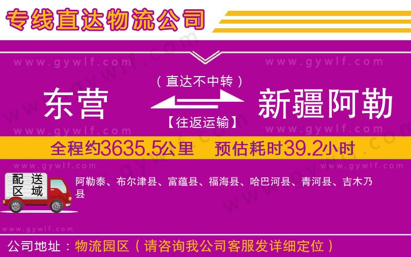 東營到新疆阿勒泰地區(qū)物流公司
