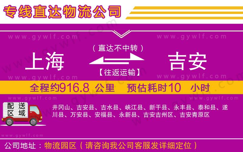 上海到吉安貨運公司