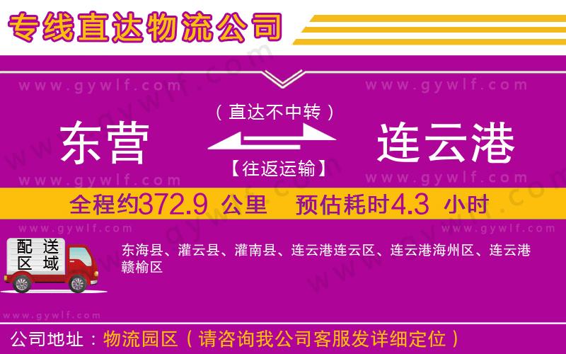 東營到連云港物流公司