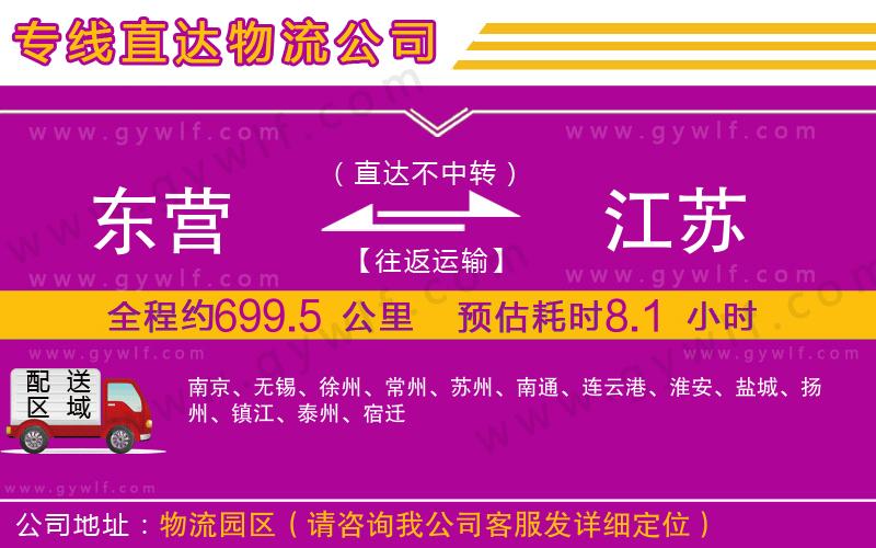 東營到江蘇物流公司