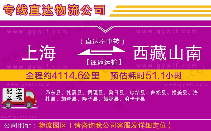 上海到西藏山南地區(qū)物流專線