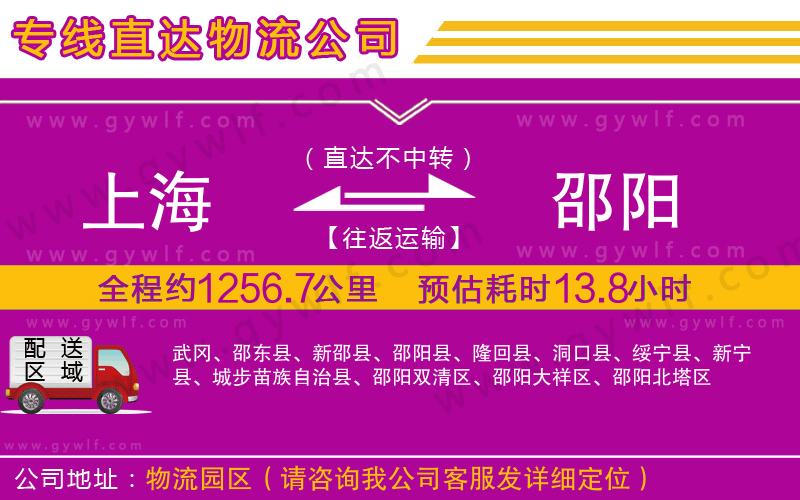 上海到邵陽貨運專線