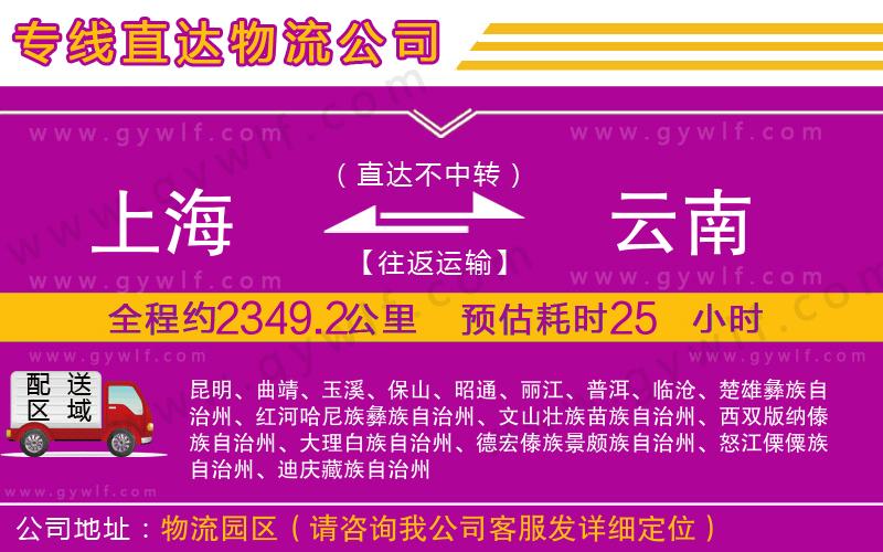 上海到云南貨運(yùn)專線
