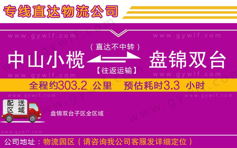 中山小欖到盤(pán)錦雙臺(tái)子區(qū)物流公司