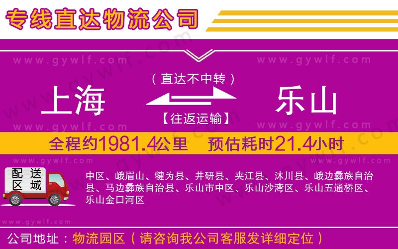 上海到樂山貨運(yùn)專線