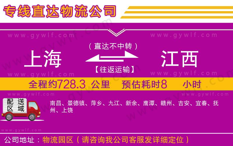 上海到江西貨運專線