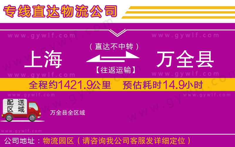 上海到萬(wàn)全縣物流