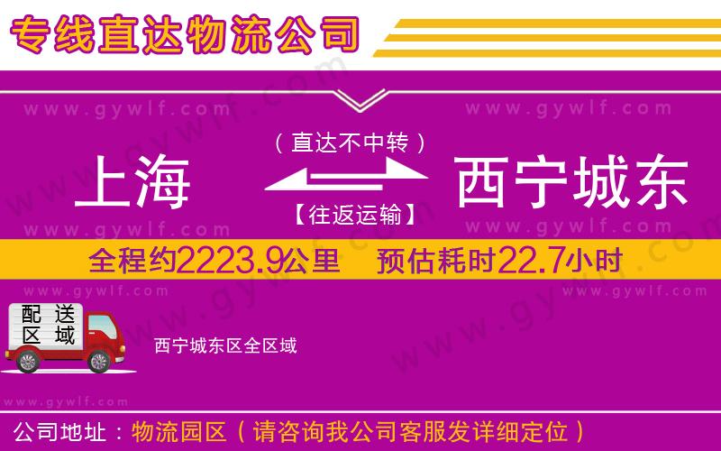 上海到西寧城東區(qū)貨運(yùn)專線