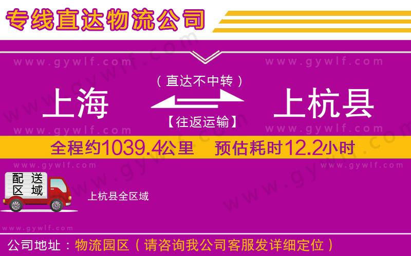 上海到上杭縣貨運(yùn)專線