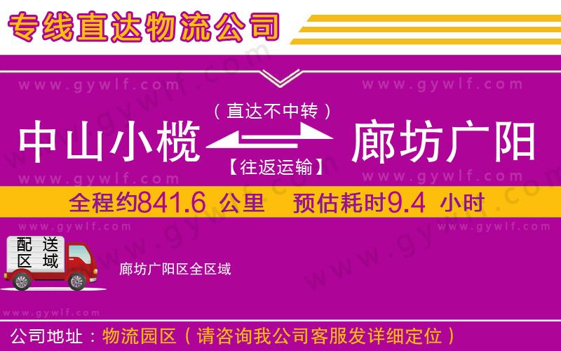 中山小欖到廊坊廣陽(yáng)區(qū)物流公司