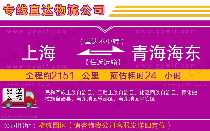 上海到青海海東地區(qū)物流專線