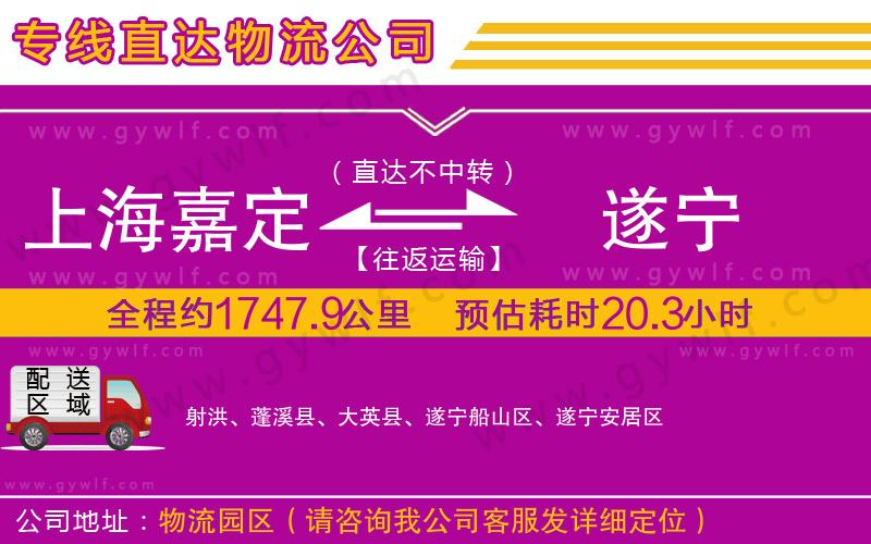 上海嘉定區(qū)到遂寧物流公司