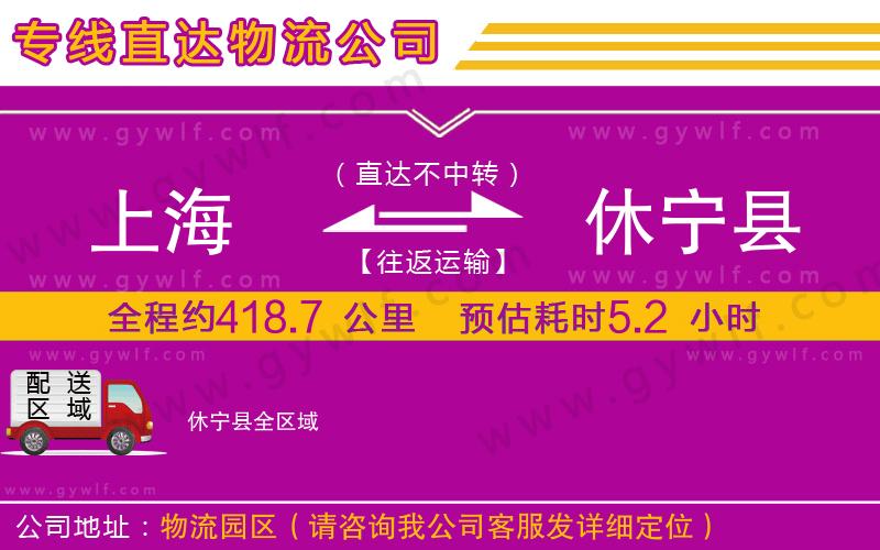 上海到休寧縣貨運(yùn)專(zhuān)線