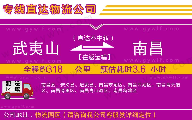 武夷山到南昌物流公司