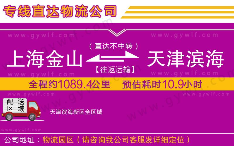 上海金山區(qū)到天津?yàn)I海新區(qū)物流公司
