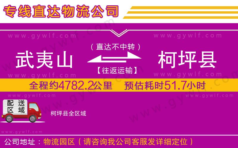 武夷山到柯坪縣物流公司