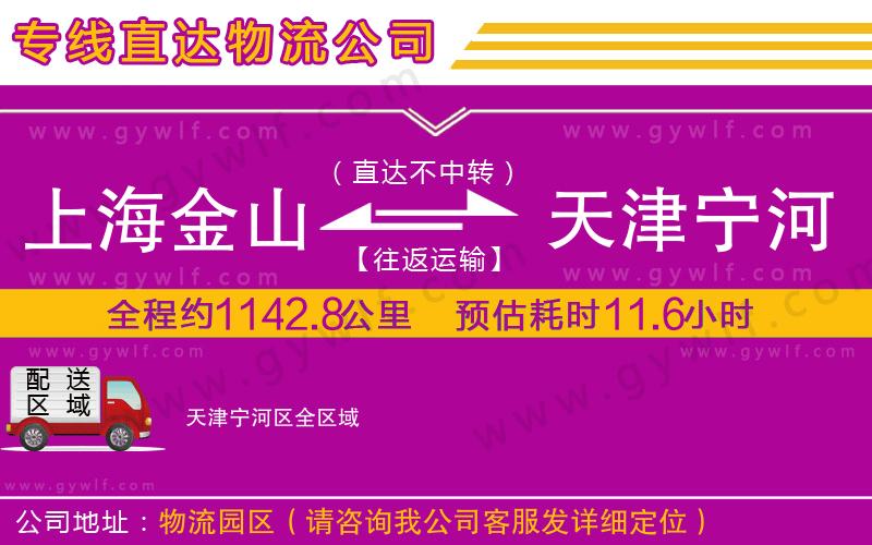 上海金山區(qū)到天津?qū)幒訁^(qū)物流公司