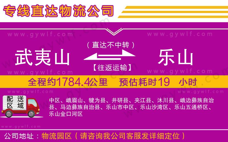 武夷山到樂山物流公司