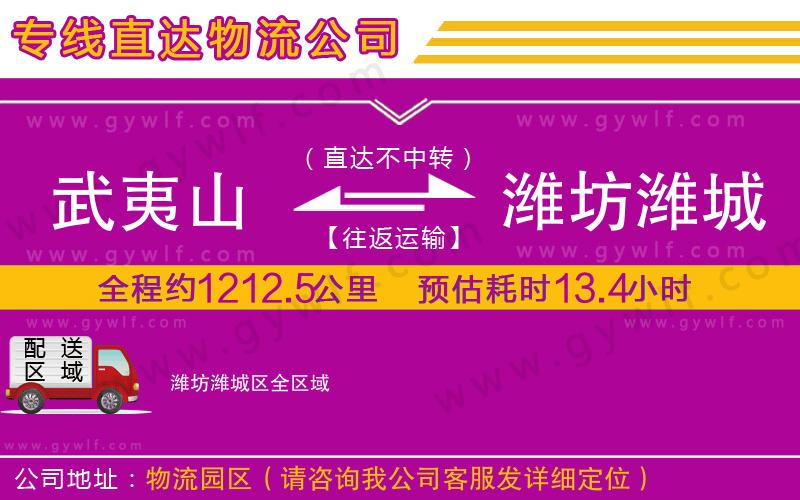 武夷山到濰坊濰城區(qū)物流公司