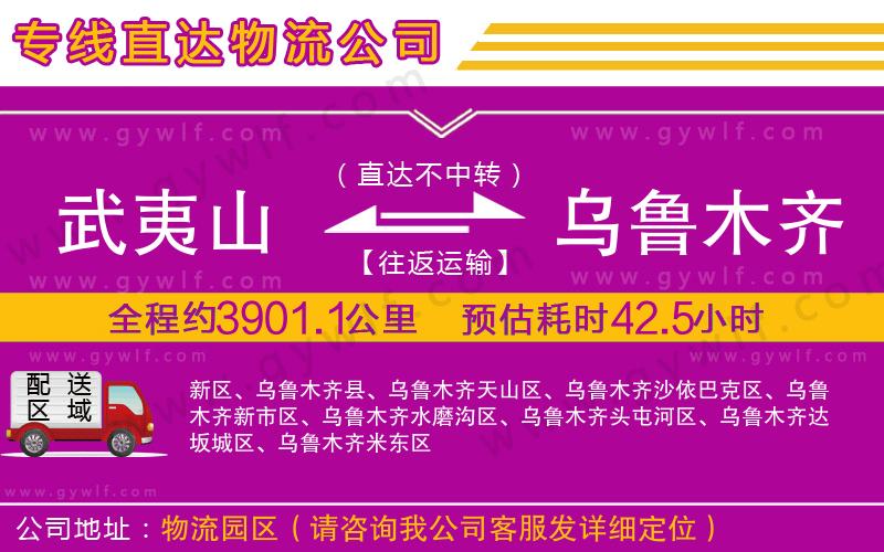 武夷山到烏魯木齊物流公司