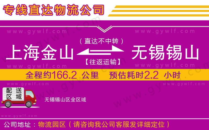 上海金山區(qū)到無錫錫山區(qū)物流公司