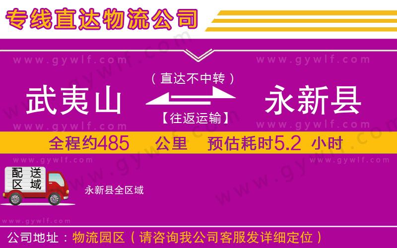 武夷山到永新縣物流公司