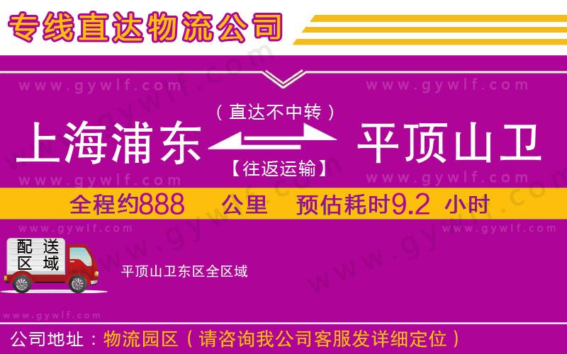 上海浦東區(qū)到平頂山衛(wèi)東區(qū)物流公司