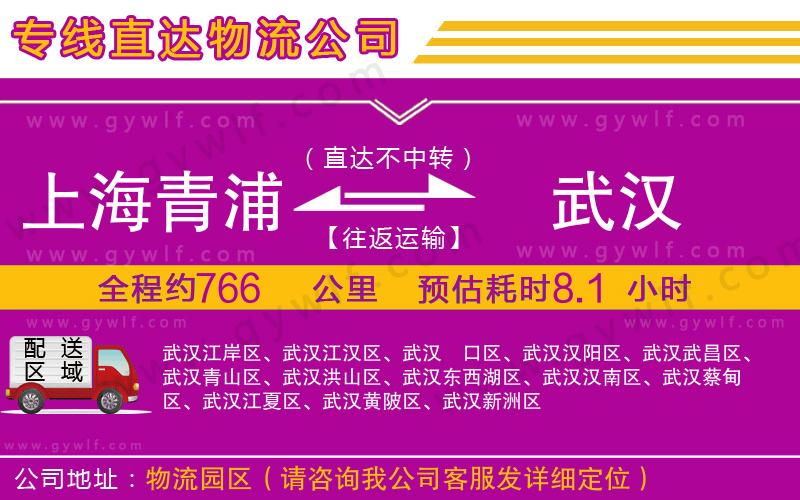 上海青浦區(qū)到武漢物流公司