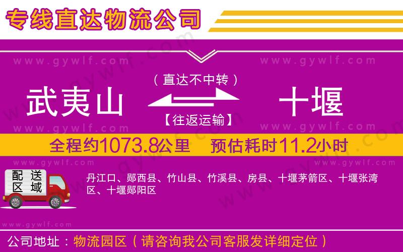武夷山到十堰物流公司