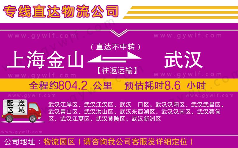上海金山區(qū)到武漢物流公司
