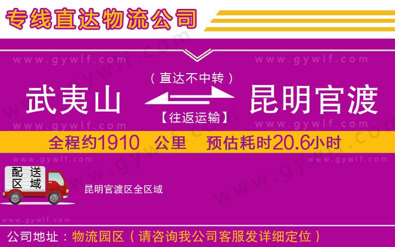 武夷山到昆明官渡區(qū)物流公司
