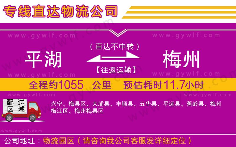 平湖到梅州物流公司