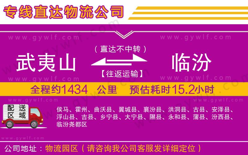 武夷山到臨汾物流公司