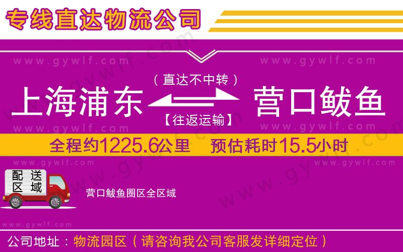 上海浦東區(qū)到營口鲅魚圈區(qū)物流公司