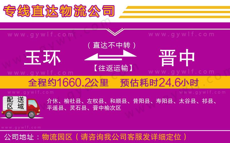 玉環(huán)到晉中物流公司