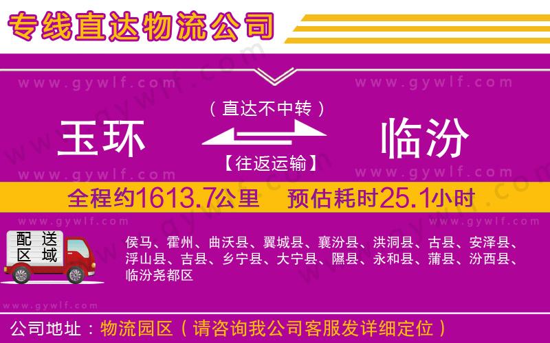 玉環(huán)到臨汾物流公司