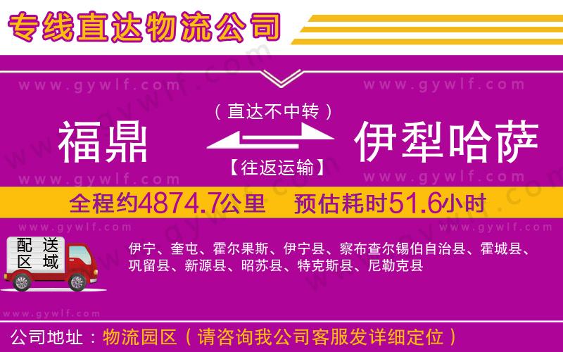 福鼎到伊犁哈薩克自治州物流公司