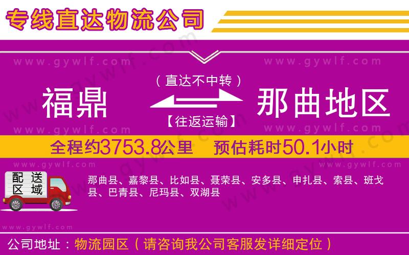 福鼎到那曲地區(qū)物流公司