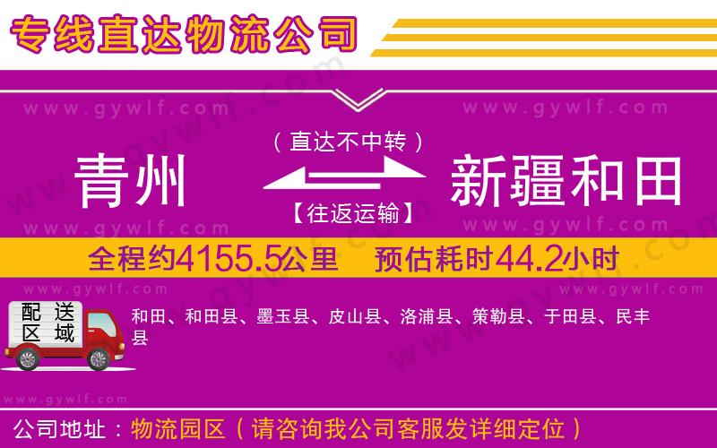 青州到新疆和田地區(qū)物流公司