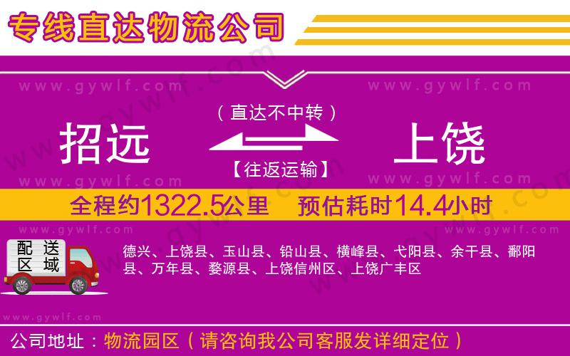 招遠(yuǎn)到上饒物流公司