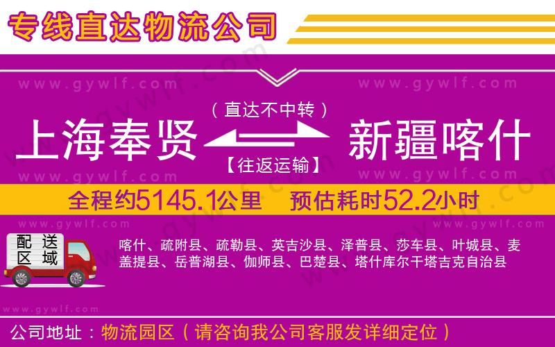 上海奉賢區(qū)到新疆喀什地區(qū)物流公司