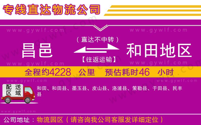 昌邑到和田地區(qū)物流公司