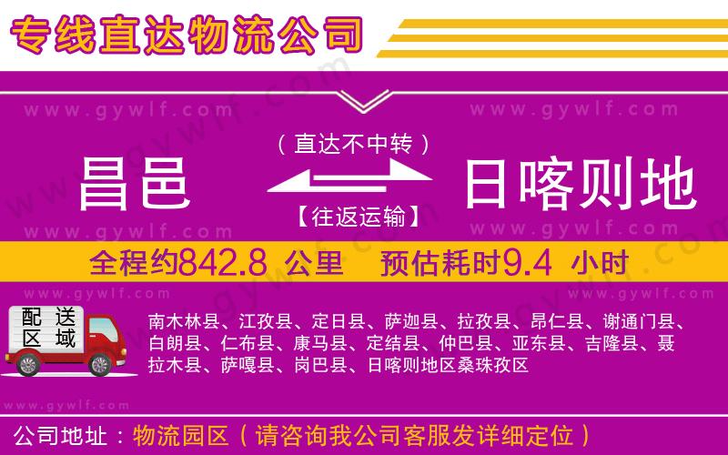 昌邑到日喀則地區(qū)物流公司