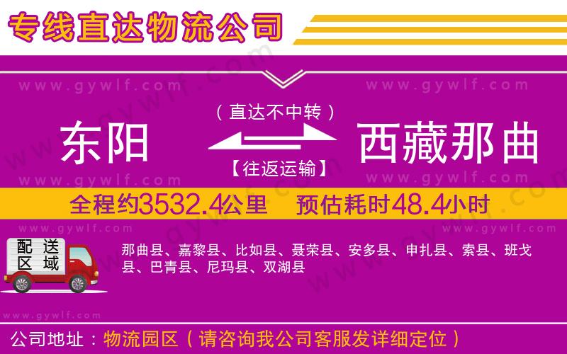東陽(yáng)到西藏那曲地區(qū)物流公司
