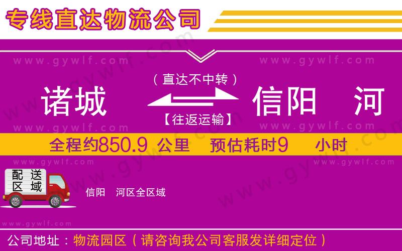 諸城到信陽浉河區(qū)物流公司