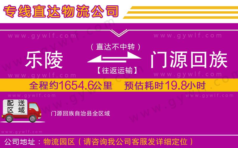 樂陵到門源回族自治縣物流公司