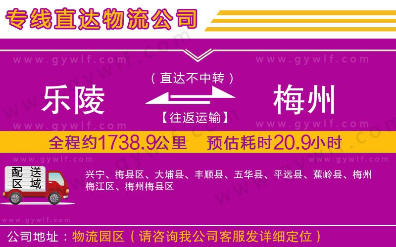 樂陵到梅州物流公司